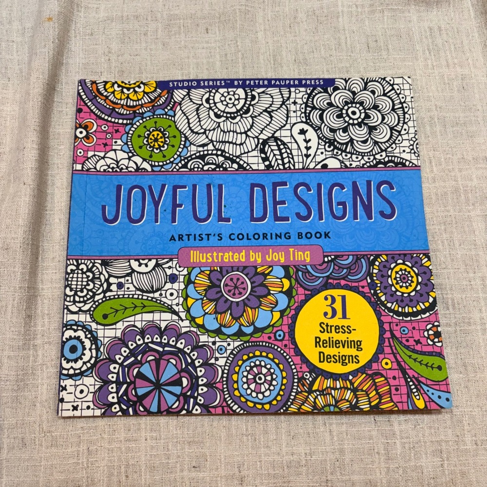 Peter Pauper Press Joyful Designs‎ Coloring Book Joyful 31 Stress Relief Designs